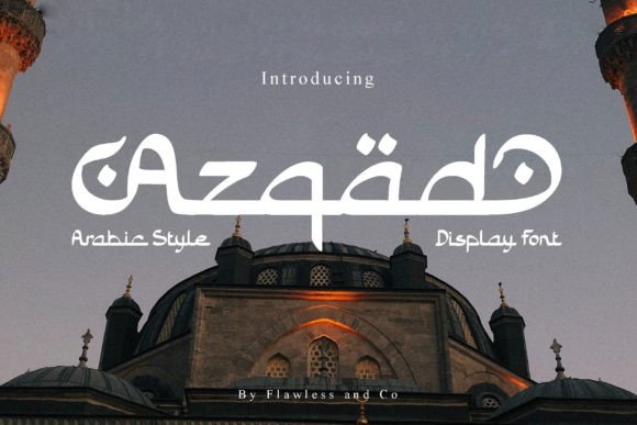 Azqad: An Elegant Arabic-Style Font for Creative Product Makers