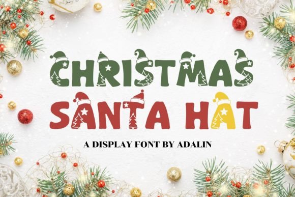 Christmas Santa Hat: The Festive Display Font for Crafters