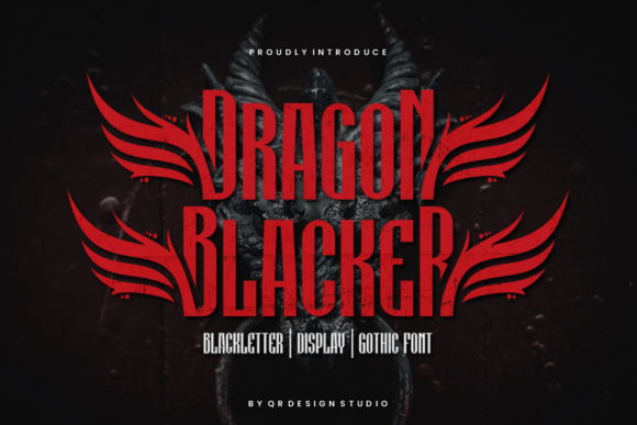 Dragon Blacker: A Sharp-edged Display Font with Commanding Presence