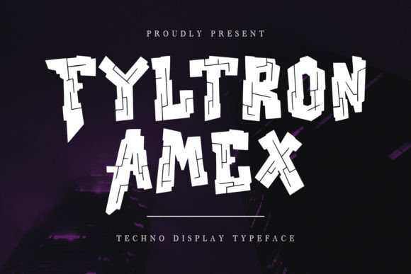 Fyltron Amex: A Techno Display Font for Editorial Personality