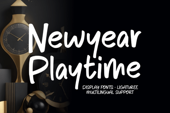 Newyear Playtime: A Playful Digital Display Typeface