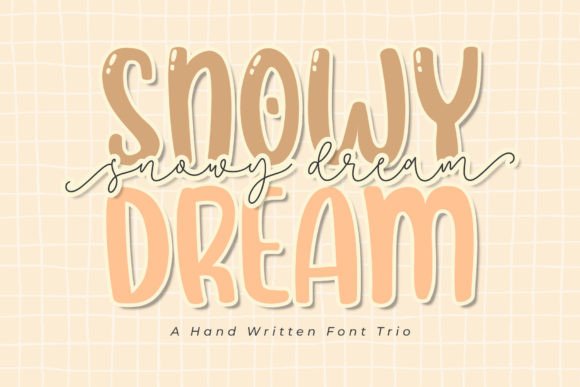 The Snowy Dream Trio Font in Real Web Design