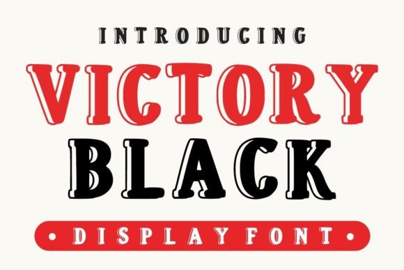 Victory Black: A Vintage Font for Timeless Creations